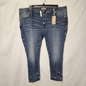Madewell NWT Women's Size 37P Skinny Jeans Button Fly Plus Size